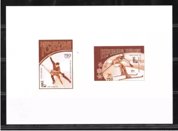 Togo 1980 Mi. 1420 - 1421 Epreuve d'Artiste Winter Olympic Games Lake Placid Ski