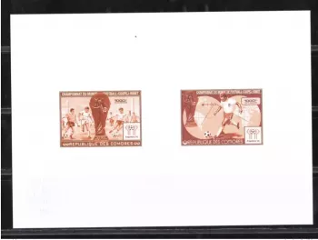 Comores 1978 Mi. 384 - 385 Epreuve d'Artiste FIFA World Cup Argentina Football