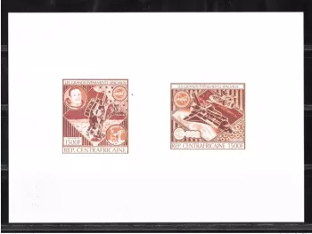 Central African 1980 Mi. 670-671 Collective Artist Proof USA Space NASA