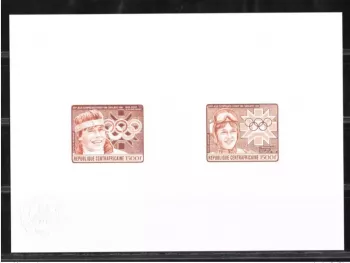 Central African 1984 Mi. 1069 - 1070 Artist's proof JO winter Sarajevo