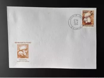 Tchad 1996 Mi. 1267 200 F FDC 1er jour Champignons Mushrooms Scouts Scoutisme