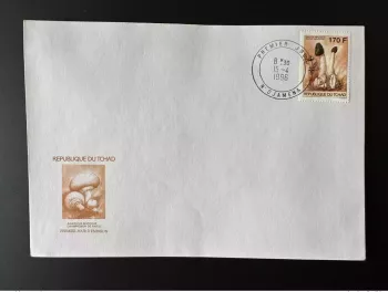 Tchad 1996 Mi. 1266 170 F FDC 1er jour Champignons Mushrooms Pilze Scoutisme