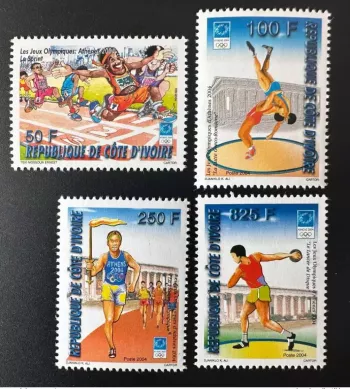Côte d'Ivoire 2004 Mi. 1316 - 1319 Olympic Games Jeux Olympiques Athènes Athen