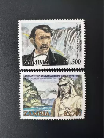 Zambie 2006 Mi. 1572 - 1573 150 Years David Livingstone at the Victora Falls