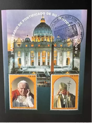 Nicaragua 2003 Mi. Bl. 321 CARTOR Sample Pope John Paul II Papst