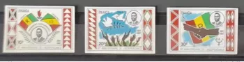 Ruanda 1982 COB 1110-1113 UNGEZÄHNT 20 Jahre Unabhängigkeit Flagge