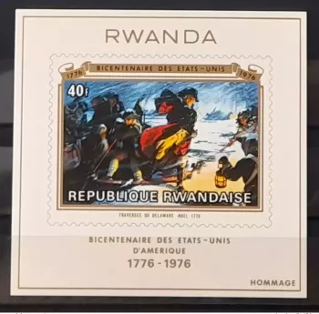 Ruanda 1976 COB 728 Luxusblock 200 Jahre USA Unabhängigkeit