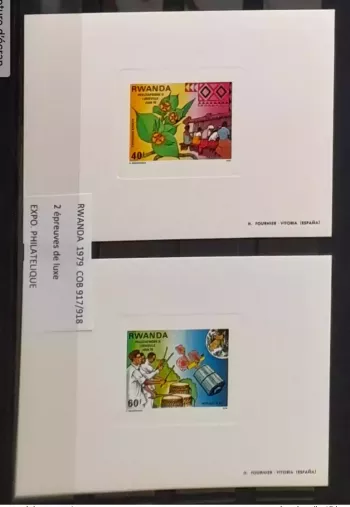Ruanda 1979 COB LX917-918 Luxusdruckbogen Philexafrique II Libreville