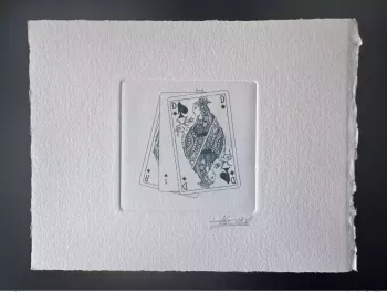 Belgique 1995 COB 2595 Epreuve d'artiste 1er jour FDC Jeu de Cartes Dame Reine