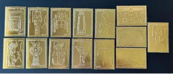 Chad 2002 Mi. 2418 2431 A series Treasures Tutankhamun Gold Tutanchamun Egypt