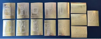 Chad 2002 Mi. 2418 2431 B IMPERF series Treasures Tutankhamun Gold Tutanchamun