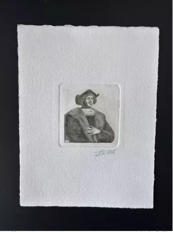 Belgique 1992 COB 2454 Epreuve d'artiste FDC Colomb Columbus CEPT brun