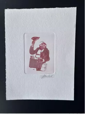 Belgien 1989 COB 2339 Künstlerprobe Ersttag FDC BD Marc Sleen Néron Rot