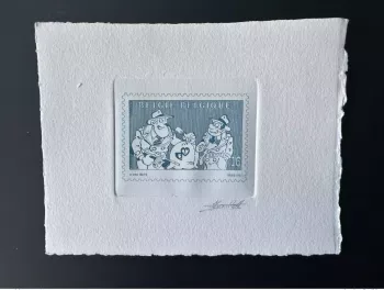 Belgien 1995 COB 2619 Künstlerprobe FDC BD Dupuis Sammy Comic blau