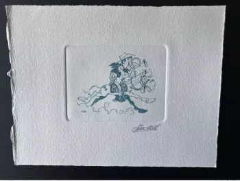 Belgique 1990 COB 2390 Epreuve d'artisteFDC Lucky Luke Morris Cheval bleu