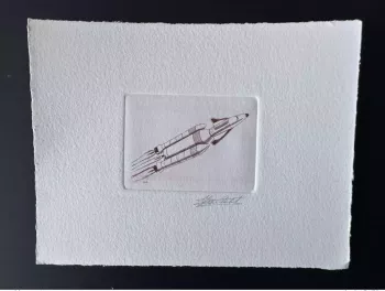 Belgique 1991 COB 2407 Epreuve d'artiste Espace Hermes Shuttle Europa CEPT rouge