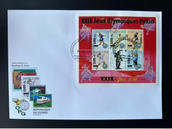 Guinea 2008 Mi. 6285-6289 FDC Überdruck Sydney 2000 Peking Olympische Spiele