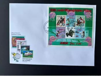 Guinée 2008 Mi. 6280-6284 FDC surchargé Sydney 2000 Beijing 2008 Jeux Olympiques