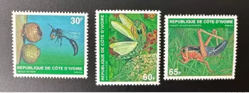 Ivory Coast 1979 Mi. A - C 611 Insects Potter bee Praying mantis