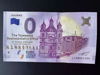 Kaunas com folha / foil Taiwanese Representative Office 18 November 2021