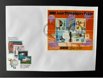 Guinea 2008 FDC Mi. 6265-6269 Aufdruck Sydney 2000 Peking 2008 Olympiade