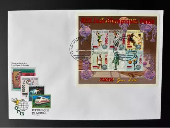 Guinea 2008 FDC Mi. 6290-6294 aufgedruckt Sydney 2000 Peking 2008 Olympiade