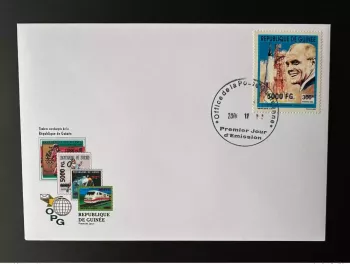 Guinée 2008 FDC Mi. 6309 Surchargé Espace Space Mercury John Glenn USA