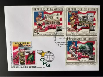 Guinée 2009 FDC Mi. 6726 - 6728 surchargé Atlanta 96 Jeux Olympiques Basketball