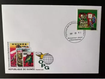Guinée 2009 FDC Mi. 6733 surchargé Football FIFA Italie 1990 Coupe du Monde WM