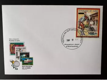 Guinea 2008 FDC Mi. 6299 Aufdruck Barcelona 1992 Olympia Tennis