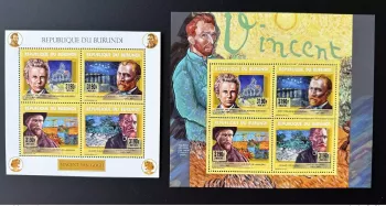 Burundi 2014/2015 Mi. 3518-3521 Vincent Van Gogh Kunst
