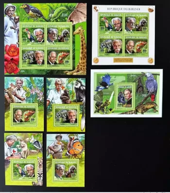Burundi 2014/2015 Mi. 3526-3529 Bl. 523-526 Albert Schweitzer Nobel Vogel