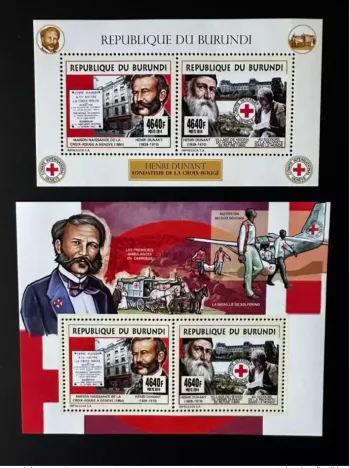 Burundi 2014/2015 Mi. 3538-3539 Bl. 535-536 Henri Dunant Rotes Kreuz