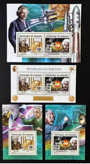 Burundi 2014/2015 Mi. 3540-3541 Bl. 537-540 Einstein Nobel Physik Weltraum