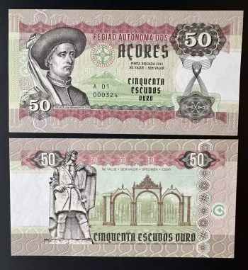 Matej Gabris 50 Escudos A 01 Infante Dom Henrique de Avis UNC ESSAY