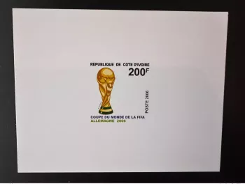 Ivory Coast 2006 Mi. 1485 Luxury Event World Cup Soccer Germany