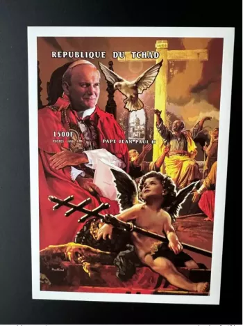 Tchad 1998 Mi. Bl. 287 ND IMPERF M/S Kleinbogen Pape Jean-Paul II Pope John Paul
