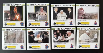 Gambie 2000 Mi. Bl. 466 473 ND Pape Jean Paul II Papst Pope John Visit Holyland