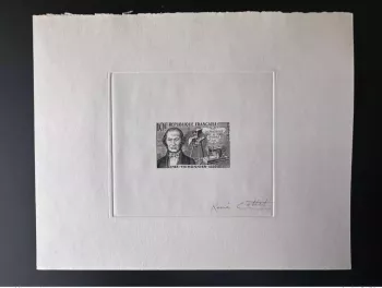 France 1955 YT 1013 Epreuve d'artiste ETAT Thimonnier Inventeur René Cottet