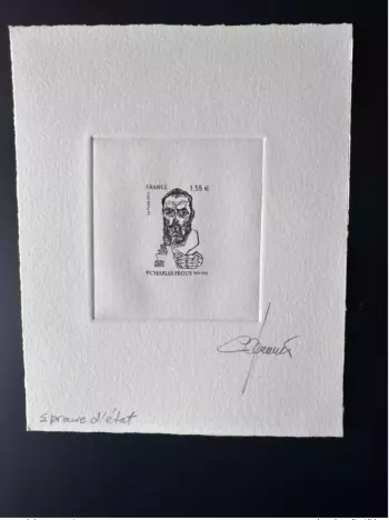 France 2014 YT 4898 Epreuve d'artiste ETAT Proof Charles Péguy écrivain