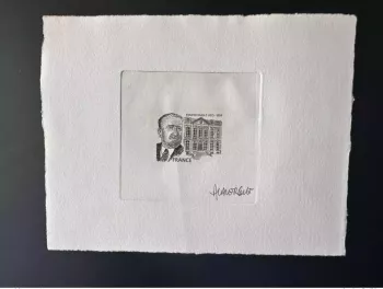 France 2009 YT 4391 Artist's proof STATE Eugène Vaillé Postal Museum WITH VF