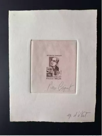 France 1972 YT 1708 Epreuve d'artiste Proof Edouard Belin emetteur récepteur