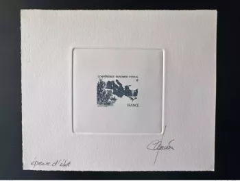 France 2009 YT 4422 Epreuve d'artiste ETAT Euromed émission commune SANS VF