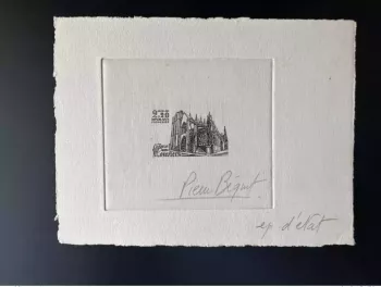 France 1981 YT 2161 Epreuve d'artiste ETAT Notre-dame Louviers Eglise Church