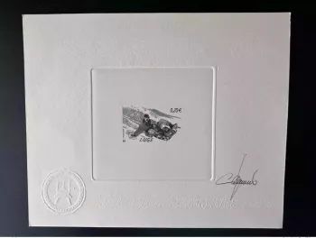 France 2004 YT 3695 Epreuve d'artiste Proof luge Schlitten sled série Jeunesse