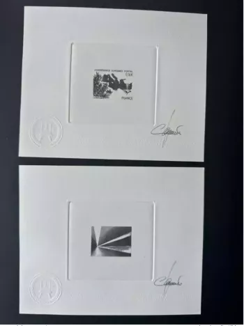 France 2009 YT 4422 Epreuve d'artiste Euromed Postal émission commune black noir