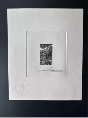 France 1976 YT 1904 Epreuve d'artiste Proof Thiers Puy-de-Dôme