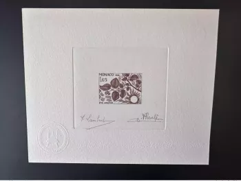 Monaco 1986 YT 91 Vorausentwertung Künstlerprobe Sommer Haselnuss Baum