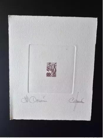 France Epreuve d'artiste projet Marianne non retenu Oiseau Cousin bordeaux 0,00