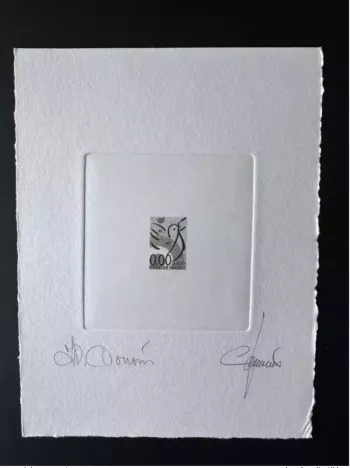 France Epreuve d'artiste projet Marianne non retenu Oiseau Cousin noir 0,00